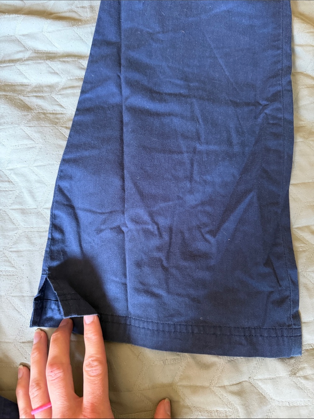 2 pair Wink Scrub Pants- Navy with Yellow Drawstring. Multiple pockets - Picture 9 of 9